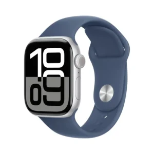 Apple Watch Series 10 42mm Silver Aluminum Case with Denim Sport Band (S/M)