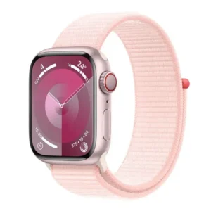 Apple Watch Series 9 41mm (GPS) Pink Aluminum Case with Light Pink Sport Loop (MR953)