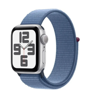 Apple Watch SE Gen 2 44mm (GPS) Silver Aluminum Case with Winter Blue Sport Loop (MREF3)
