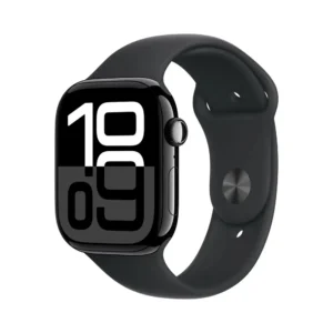 Apple Watch Series 10 46mm Jet Black Aluminum Case with Black Sport Band (M/L)