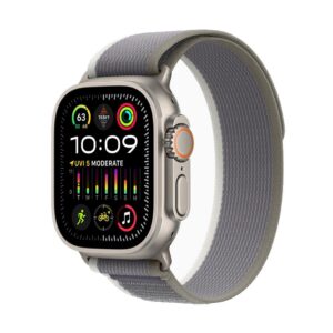 Apple Watch Ultra 2 49 mm Titanium Case Green/Gray Trail Loop (S/M)