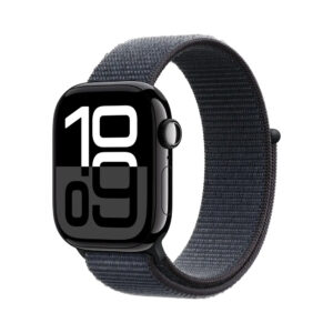 Apple Watch Series 10 42mm Jet Black Aluminum Case with Ink Sport Loop (M/L)